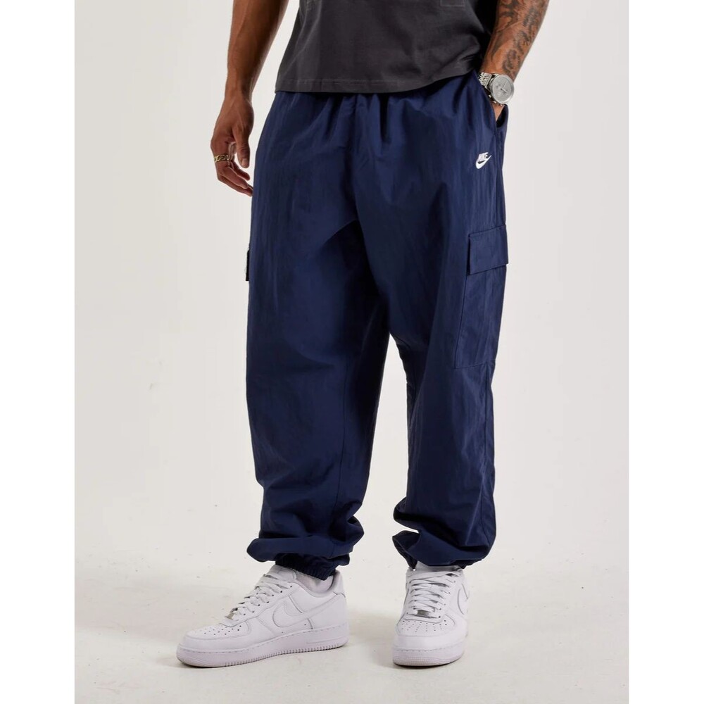 Nike Vintage RareNSW Essential Style Woven Cargo Pants Navy Blue Large